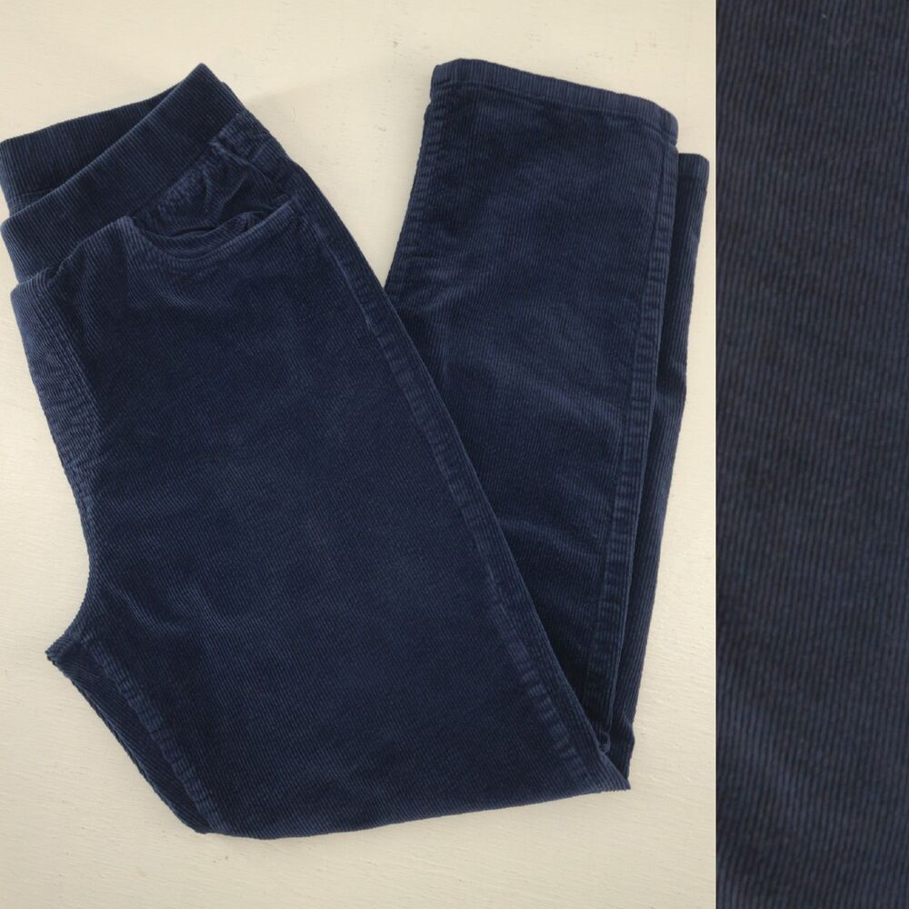Vermont Country Store Medium | Navy Blue Corduroy Pants Cottage Grandma Cotton